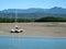 Catamaran on Tidal Mud Flats