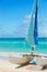 Catamaran on the tropical beach, Cuba, Varadero