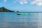 Catamaran in the water on Waikiki Beach in Honolulu, Hawaii