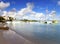 Catamarans and boats in a bay. Grand Bay (Grand Baie). Mauritius