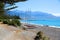 Catamarans on Kaikoura pebble Beach, New Zealand