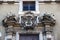 Catania baroque building detail of ornament up a balcony, beautiful historical decoration