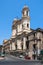 Catania church Santo Francesco and statue of Cardinale Dusme