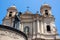 Catania church Santo Francesco and statue of Cardinale Dusmet