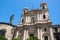 Catania church Santo Francesco and the statue of Cardinale Dusmet