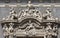 CATANIA, ITALY - APRIL 8, 2018: The detail of top part of window from Palazzo Biscari