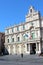 Catania, Sicily, Italy - Apr 10th 2019: Amazing front side exterior of the historical building of Catania University