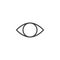 Cataract eye outline icon