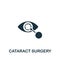 Cataract Surgery icon. Monochrome simple icon for templates, web design and infographics