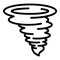 Catastrophe tornado icon, outline style