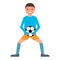 Catch ball goalkeeper icon, flat style