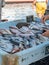 Catch of the day for sale on daily fish market in old port of Marseille, Provence, France. Fresh fish in assortment