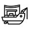 Catch fishing ship icon, outline style
