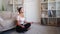 catch zen meditating woman home practice calm