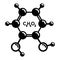 Catechol molecule icon, simple style