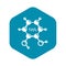 Catechol molecule icon, simple style