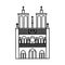 catedral church isolated icon