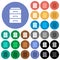 Categorize round flat multi colored icons