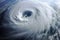 Category 5 Super Typhoon from an Extraterrestrial, Perspective eye of the hurricane, Generative AI