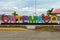 CATEMACO, VERACRUZ - MEXICO, JUNE 19, 2018: Sign spelling catemaco