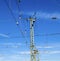 Catenary with blue sky