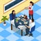 Catering Isometric Background