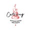 Catering logo concept. Vector label. Hand drawn canape for outdo