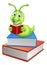 Caterpillar Bookworm Worm on Books Reading