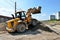 Caterpillar bulldozer on construction site