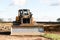 Caterpillar Bulldozer Dozer Yellow Machine Parked