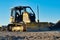 Caterpillar D3K2 LGP Bulldozer parked on a development site.