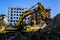 Caterpillar Excavator On Building Construction Area