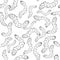 Caterpillar seamless pattern handdraw illustration