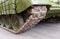Caterpillars of a military tank