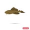 Catfish aquarium fish color flat icon