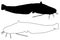 Catfish silhouette vector
