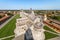 Cathedral and Baptistery of Pisa view from the leaning tower - Tuscany Italy