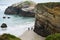 Cathedral beach at Ribadeo, Galicia, Spain