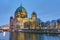 The Cathedral of Berlin with the river Spree