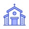 A cathedral building, christian wedding house, church editable vector