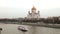 Cathedral of Christ the Savior in Moscow timelapse