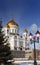 Cathedral of Christ the Savior and nice lanterns, Moscow, Russia