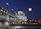 The Cathedral of Christ the Savior`s moon night, Moscow