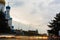 Cathedral of Christ the Savior in Uzhgorod. Holy Cross Exaltation Orthodox Cathedral. Religion and Church. Long exposure and