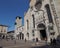 Cathedral church and Broletto (town hall) in Como