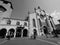 Cathedral church and Broletto town hall in Como in black and white