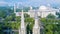 Cathedral Church and Istiqlal mosque in downtown