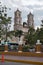 Cathedral de san gervasio in the old town of valladolid, yucatan