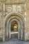 Cathedral doorway with carvings. Clonmacnoise. Ireland