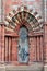 Cathedral doorway at St Magnus Cathedral doorway, Kirkwall, Orkney, Scotland, U.K